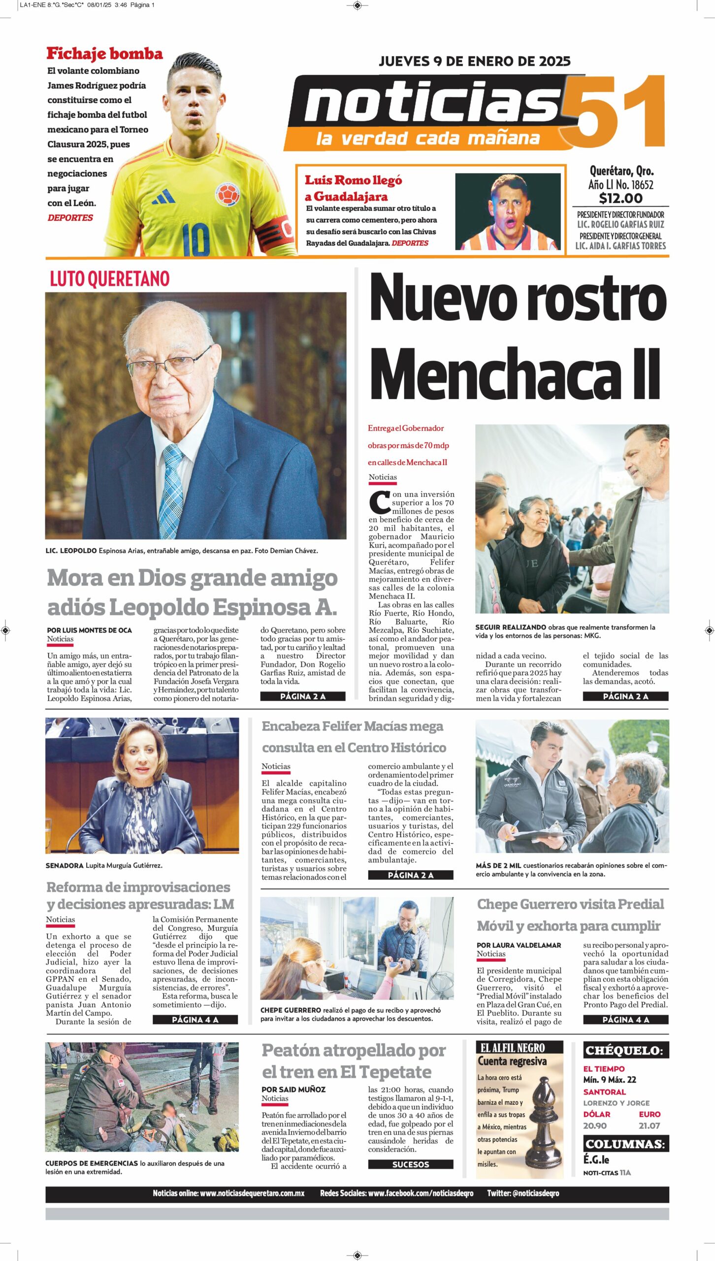 Conoce la Portada de Hoy Noticias de Querétaro